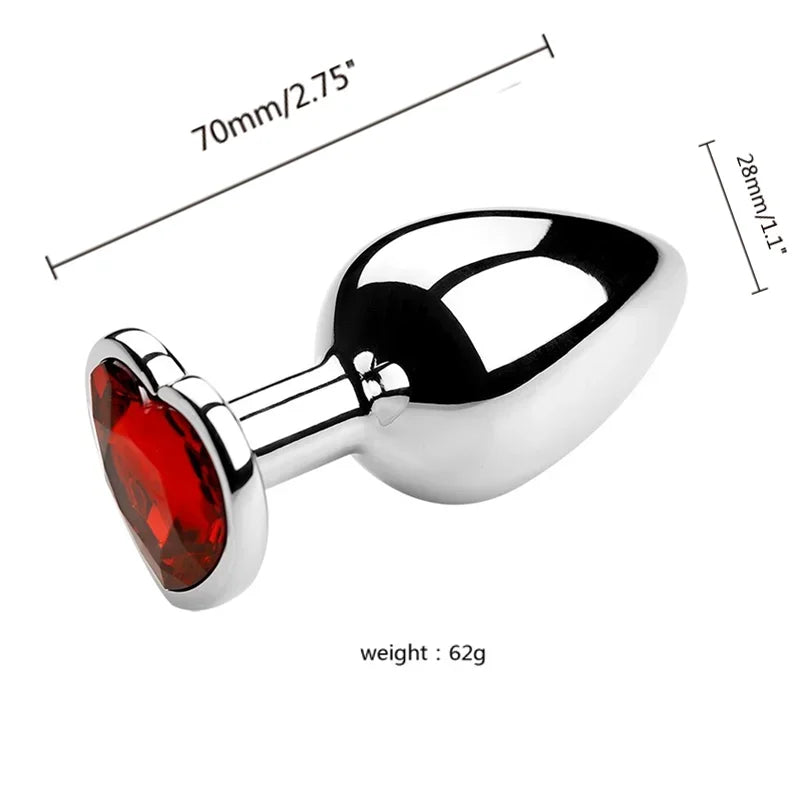 3 Size/set Metal Anal Plug for Women Men Couples Butt Plug Butt Toy Adult Game Masturbator Anal S/M/L Diamond Sex Toy for Adult