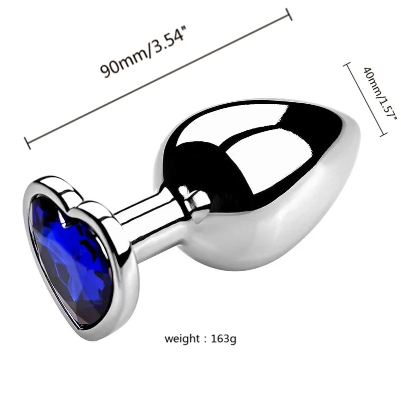 3 Size/set Metal Anal Plug for Women Men Couples Butt Plug Butt Toy Adult Game Masturbator Anal S/M/L Diamond Sex Toy for Adult