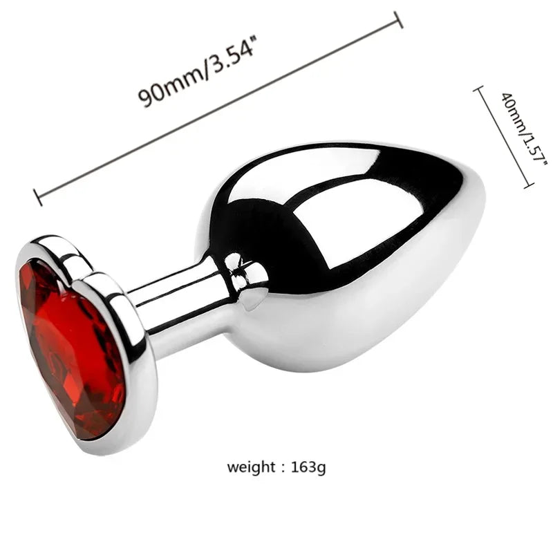 3 Size/set Metal Anal Plug for Women Men Couples Butt Plug Butt Toy Adult Game Masturbator Anal S/M/L Diamond Sex Toy for Adult
