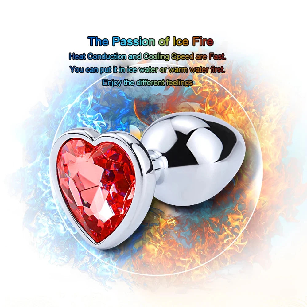 3 Size/set Metal Anal Plug for Women Men Couples Butt Plug Butt Toy Adult Game Masturbator Anal S/M/L Diamond Sex Toy for Adult