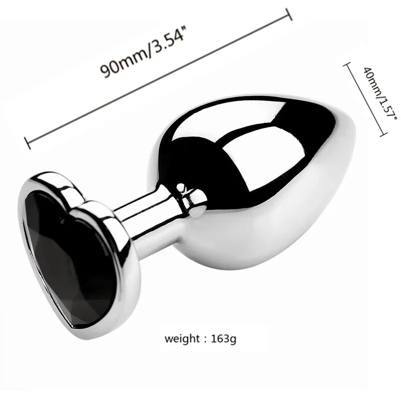 3 Size/set Metal Anal Plug for Women Men Couples Butt Plug Butt Toy Adult Game Masturbator Anal S/M/L Diamond Sex Toy for Adult